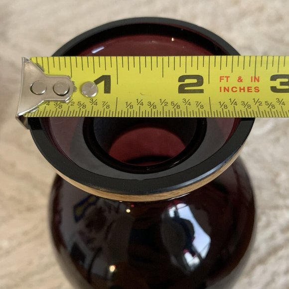 Vintage Bohemian Czech Glass Borske Sklo Amethyst Decanter & 5 Tumbler Glasses - Picture 14 of 15